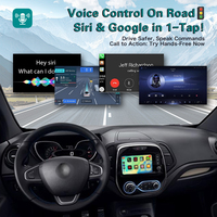 Interface multimédia sans fil Apple MMI Carplay pour Renault Captur 2014 - 2019, navigation avec caméra de recul, boîte Android Auto