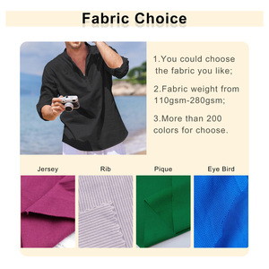 Camiseta de lino en blanco sólido con cuello Henrly y logotipo <span class=keywords><strong>bordado</strong></span> personalizado, camiseta de manga larga de lino y algodón de cáñamo blanco para hombre - Product Image 3