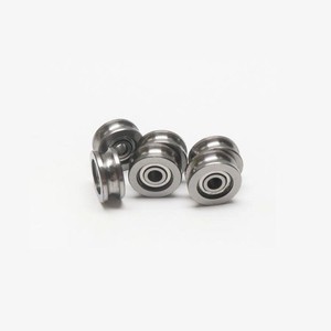 Polea de rodamiento de bolas de acero inoxidable con ranura Tipo U de gran oferta AS1129 tamaño 4*16,5*7mm para máquina de impresión Offset - Product Image 6