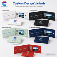 Superlieur Unique Luxury, mini brochure vidéo avec écran LCD de 2,4 pouces, carte de visite pour invitation VIP et cadeaux de réseautage professionnel