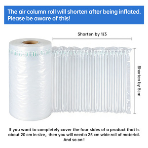 Rollo de Plástico de Burbujas para Amortiguación, 250 m, Columna de Aire Inflable para Embalaje Resistente, Material de PE y PA, Ecológico y Ligero - Product Image 2