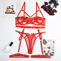 Sous-vêtements pour femmes Sexy à lacets soutien-gorge et culotte ensemble évider Lingerie ensemble Push up soutien-gorge Sexy Lingerie ensemble de sous-vêtements 1336