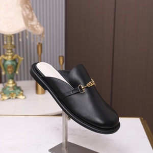 Высококачественные женские тапочки из натуральной кожи: легкие, модные, на плоской подошве, для улицы. Ограниченное предложение! - Product Image 5