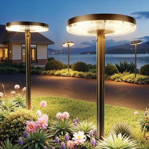 Lámpara Solar de Poste para Exteriores UFO de Alta Eficiencia con Batería de Litio-Ferrofosfato (LiFePO4) de Alta Calidad, 100W/200W/300W, IP65, con Sensor, Resistente al Agua, para Jardín - Product Image 1