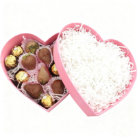 Manufacture Boîtes en papier en forme de coeur pour le sucre Logo personnalisé Boîte à bonbons en papier Kraft Échantillon gratuit Couvercle et boîte en papier de base