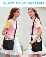 Sac bandoulière personnalisé en polyester imperméable pour femme avec double porte-gobelet, grande capacité, pochette pour bouteille d'eau et poche pour téléphone