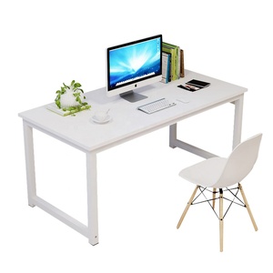 Künstliche Stein Metall Beine Für Eine 2 Person Möbel Weiß Gloss Moderne Büro Schreibtisch 2020 Computer Holz Klapptisch - Product Image 1