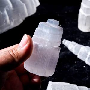 Nouvelle Lampe Tour en Sélénite Polie, Pierre Naturelle <span class=keywords><strong>de</strong></span> Guérison, Pointe <span class=keywords><strong>de</strong></span> Sélénite Calme pour la Méditation, le Travail Spirituel et la Maison - Product Image 2