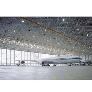 Thiết Kế Mới Mạ Kẽm Máy Bay Hangar Khung Không Gian Sân Bay Thiết Bị Đầu Cuối Mái Máy Bay Hangar Đúc Sẵn