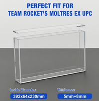 Protection UV, acrylique transparent 5+8 mm, boîte de présentation TCG Team Rocket's Moltres EX Ultra-Premium Collection UPC