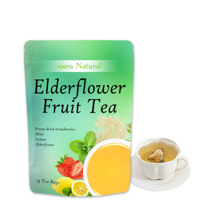 OEM Mélange naturel de super herbes biologiques, fraise, citron, menthe, thé à la fleur de <span class=keywords><strong>sureau</strong></span> séché - Product Image 1