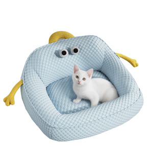 Modern Fashion Pet <span class=keywords><strong>Bed</strong></span> für den Sommer Abnehmbares und wasch bares Nest Hunde bett Sofa aus Faser für Kühlung und bequemes Schlafen - Product Image 1