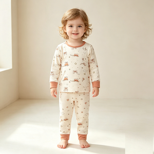Pyjama en coton pour garçons, ensemble imprimé dessin animé, manches longues, confortable, pour tout-petits, fabrication OEM, <span class=keywords><strong>marque</strong></span> personnalisée, faible MOQ - Product Image 4