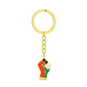 Porte-clés rétro or pendentif Palestine en acier titane hommes et femmes pendentif Couple accessoires breloque drapeau Palestine porte-clés - Product Image 5