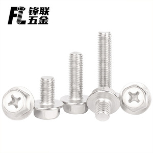 Boulon à bride hexagonale extérieure en acier inoxydable 304 Fenglian M3-M10, fond plat, entièrement fileté - Product Image 4