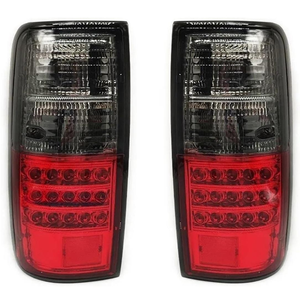 LED Tail <b>Light</b> for Toyota LC80 FJ80 90-02 <b>Projector</b> Rear Lamp Black Housing Clear Lens Assembly Pair Set Offroad - Product Image 1
