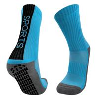 Chaussettes de football antidérapantes personnalisées pour hommes, chaussettes de soccer avec points antidérapants, logo d'équipe OEM, chaussettes d'entraînement athlétiques mi-mollet