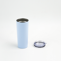 Gobelet isotherme à double paroi incassable, mince et droit, 680 ml, pour eau et bière