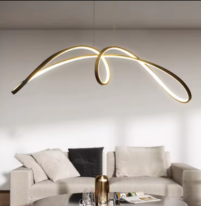 Líneas creativas comedor iluminación lineal nuevas luces colgantes de silicona LED contemporáneas minimalistas - Product Image 2