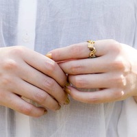 Bague fantaisie pour femme, style vintage, motif animaux du royaume animal, chaton et biscuits assortis, design unique et amusant, en cuivre