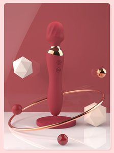 Vibrador de Varita Mágica de Doble Cabeza Texturizado, Masajeador de Silicona Recargable por USB para Mujeres, 10 Modos de Vibración, Juguete Sexual Anal Femenino - Product Image 3