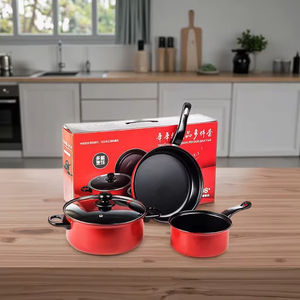 Juego de Wok Antiadherente de Tres Piezas de Piedra Maifan Moderna, Apto para Cocina de Gas e Inducción, Utensilios de Cocina Sostenibles, Regalo - Product Image 1