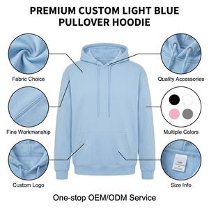 Sudadera con <span class=keywords><strong>Capucha</strong></span> Gris Jaspeado de Calidad Suprema, Personalizable por Fabricante, Modelo Estándar, Sudadera Lisa para Prendas de Vestir - Product Image 2