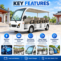 Meilleur prix d'usine pour véhicule électrique à faible vitesse, alimenté par batterie, pour le tourisme, bus touristique à vendre