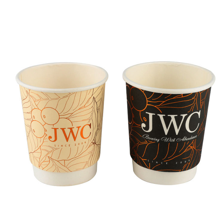 ECO Disposable custom logo 4oz 8oz 12oz paper cup hot coffee tea paper cup