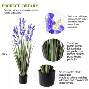 Flores Artificiales de Alta Calidad, <span class=keywords><strong>Campanula</strong></span> en Maceta, Decoración Minimalista para Interiores - Product Image 6