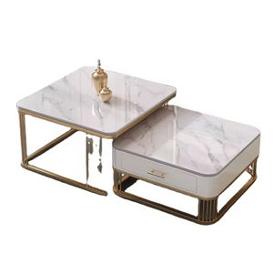 Venta al por mayor de luz de estilo de lujo mesa de centro moderna para la sala de estar pequeños muebles para el hogar conjuntos apartamento Hotel personalización - Product Image 2