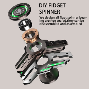 Mát kim loại ngón tay tay <span class=keywords><strong>spinner</strong></span> Đồ chơi sáng ánh sáng Thần Tài Spinners cho người lớn ADHD cứu trợ căng thẳng & lo lắng nhắm mục tiêu - Product Image 4