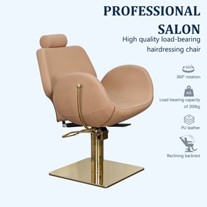 Fauteuil de Salon de Luxe Inclinable pour Femme avec Repose-Pieds Doré Autonome, Design Coquille, Idéal Maquillage, Cils, Tatouage – Vente Directe Usine - Product Image 1
