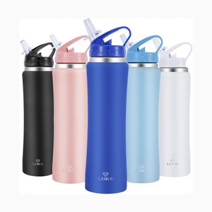 600ml Stainless Steel Water Bottle with Straw Double Walled Insulated Water Bottles <b>Drink</b> <b>Flasks</b> Leakproof Keep <b>Drinks</b> <b>Hot</b> Cold - Product Image 1