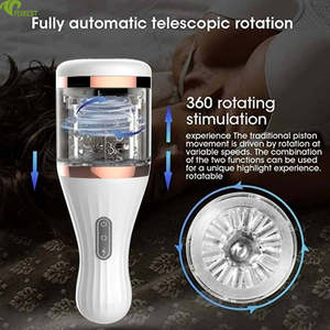 Mannelijke masturbatie cup, roterend, elektrisch, handzaam, waterdicht, oplaadbaar, zacht seksspeeltje voor <span class=keywords><strong>penis</strong></span> training. - Product Image 1