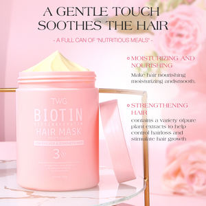 Mascarilla Capilar de Biotina y Queratina TWG al por Mayor para Mayor Grosor y Fortaleza Mascarilla Hidratante Reparadora Nutrición Profunda - Product Image 3