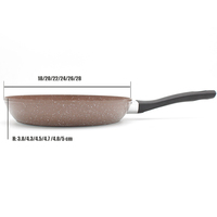 Ensemble de poêles à frire antiadhésives classiques personnalisées batterie de cuisine en aluminium ensemble de poêles plates de cuisson maison antiadhésives