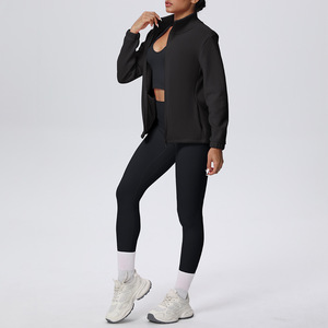 Abbigliamento Sportivo Invernale Direttamente dalla Fabbrica: Set Yoga con Giacca con Zip, Leggings Modellanti e Top, Outfit Sportivo - Product Image 3