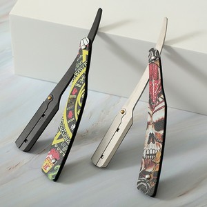 <span class=keywords><strong>Rasoir</strong></span> manuel 3D à motif tridimensionnel avec support en acier inoxydable <span class=keywords><strong>pour</strong></span> coiffure et rasage, lame unique - Product Image 3