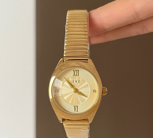 IEKE <span class=keywords><strong>123</strong></span> - Petite montre circulaire, montre-bracelet rétro, montre élégante à motif soleil - Product Image 1