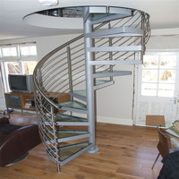 Vente d'usine Construction d'escaliers modulaires Garde-corps lisse d'escalier en colimaçon utilisé pour escaliers
