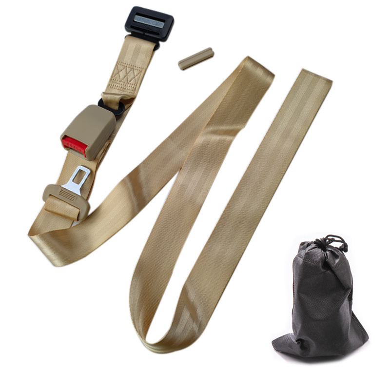 Cinturón de seguridad de maternidad con hebilla a presión beige (bolsa no tejida)
