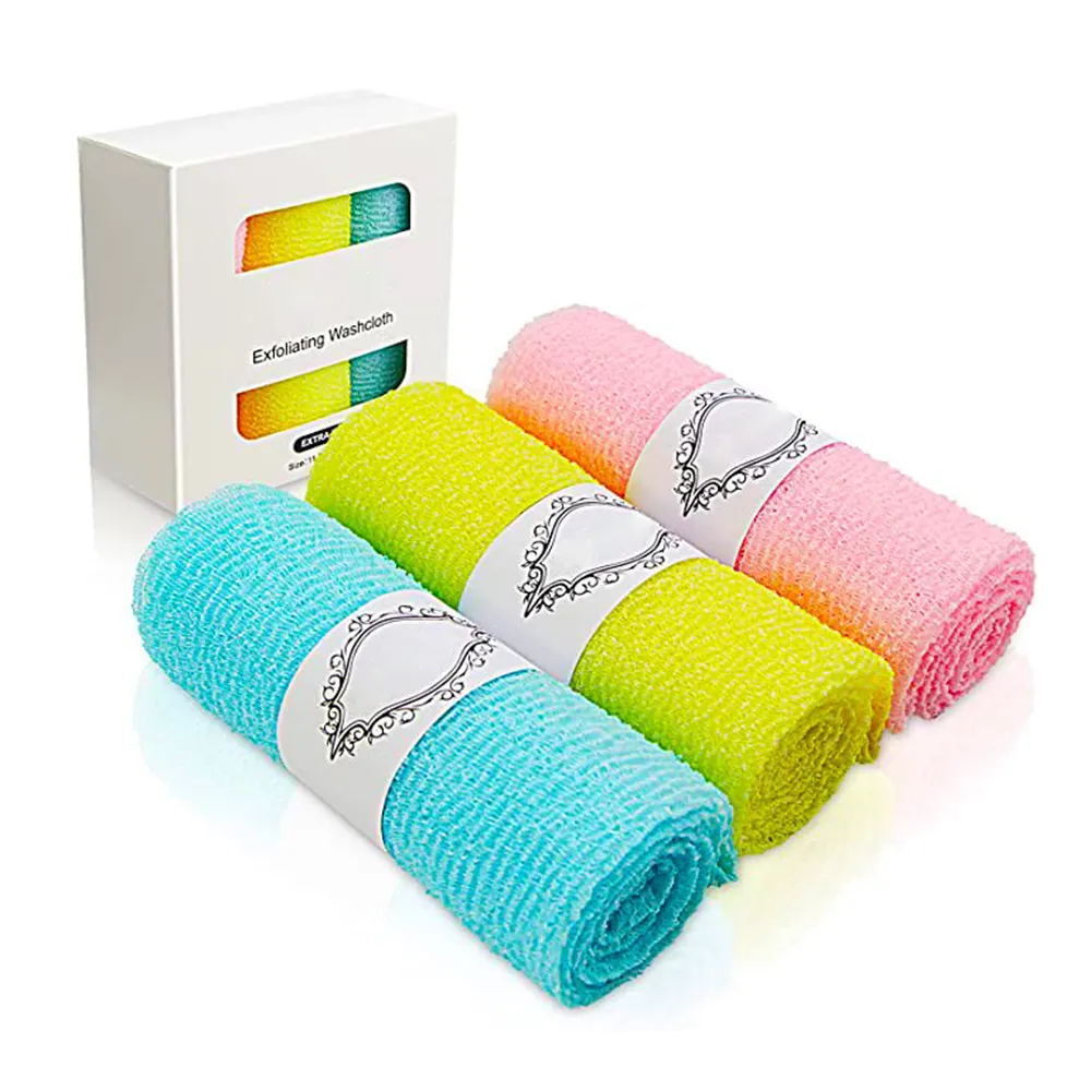 Японское 100% нейлоновое косметическое полотенце для тела, отшелушивающее полотенце для душа, банное полотенце для сауны