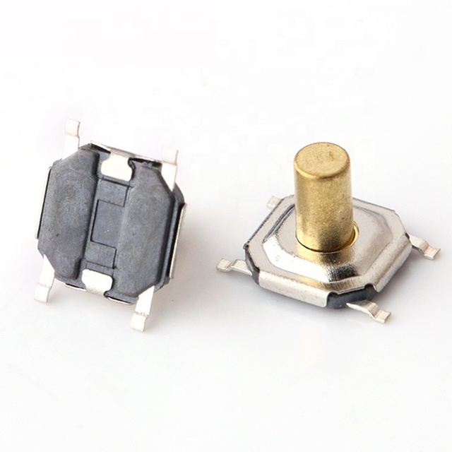 Tact Switch Push Button 5.2x5.2x4mm Brass Pole 5.2*5.2*4mm Smd Tactile Switch