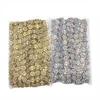 Accessoires de vêtements de scène strass en plastique dentelle couture bricolage Costume ethnique bandeau robe créative brillant cristal diamant garnitures