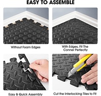 ONESTARSPORTS Venta al por mayor Play Foam Floor Puzzle Alfombra Gris Geométrico Elegante Baby Triangle Piso Tatami Eva Mat