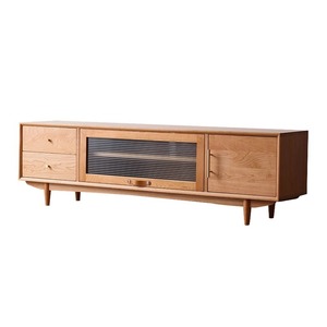 Mueble para TV y mesa de centro de madera maciza, 1,8 m, 2 m, 2,2 m, muebles de sala de estar de estilo escandinavo para apartamentos pequeños - Product Image 5