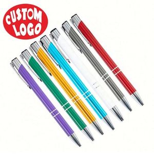 Bolígrafos Promocionales de Estilo Moderno, Brillantes, para Regalo Empresarial, de Aluminio, con Logotipo Personalizado, Bolígrafos de Punta Redonda de Colores - Product Image 1