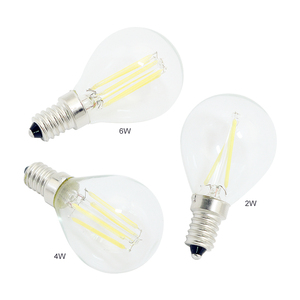 Lampe à filament LED rétro E27 2W 4W <span class=keywords><strong>6W</strong></span>, ampoule à économie d'énergie dimmable <span class=keywords><strong>E14</strong></span>, 220V / 110V, petit globe G45, lustres en verre Edison - Product Image 1