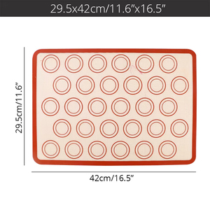 Tapete de Silicona Antiadherente con Fibra de Vidrio para Macarons, Tapetes Multifuncionales para Repostería, para Galletas, Fondant, Hornear en Horno, Herramientas de Repostería - Product Image 6